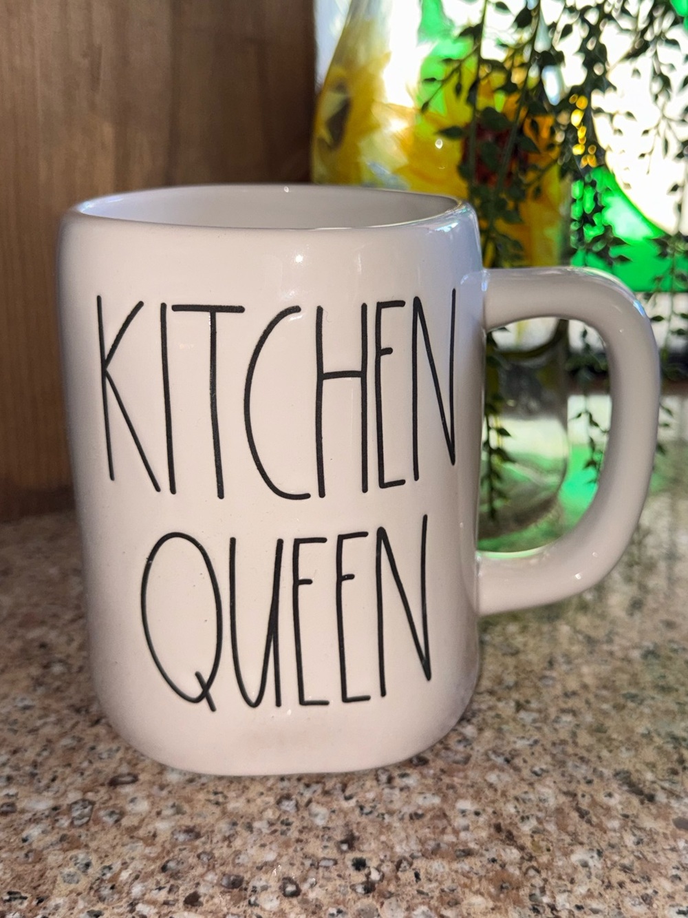 Rae Dunn “Kitchen Queen” White Ceramic Coffee Mug - Unbranded